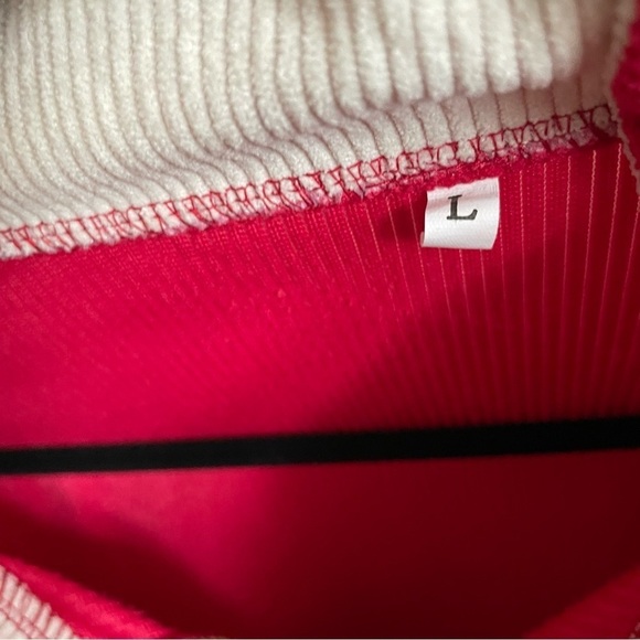 Christmas unbranded sweater size Large red festive lightweight patch holiday - Picture 2 of 6